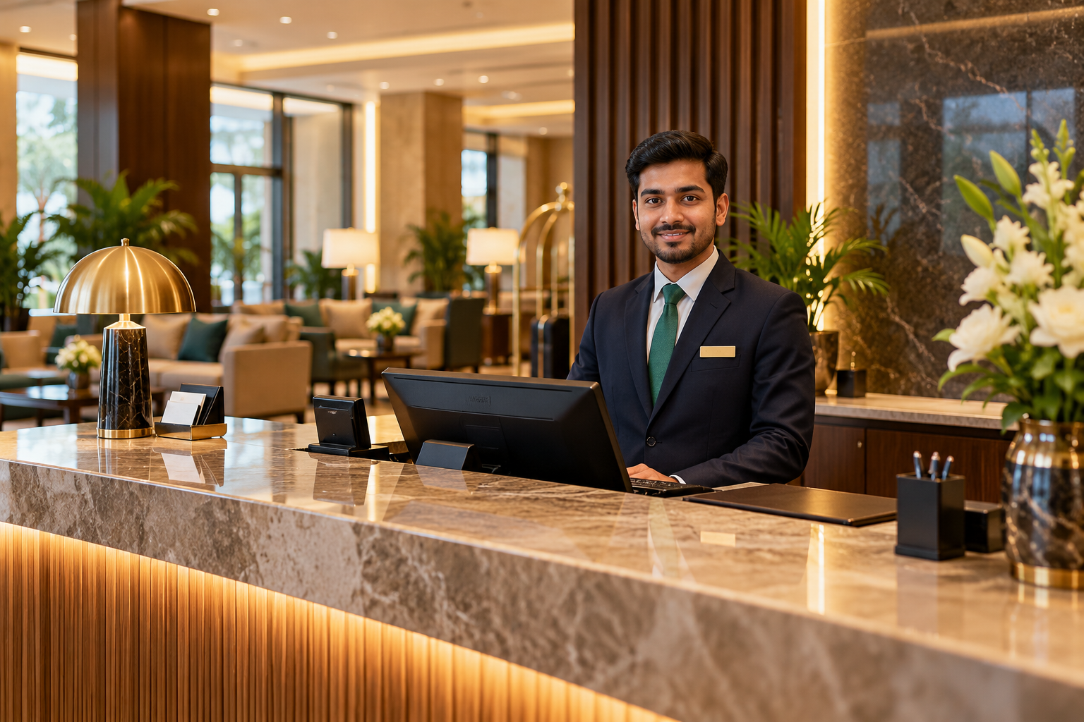 Hotel front desk operations